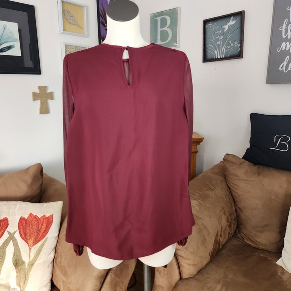 Zara Woman Maroon Top Size XS - Picture 2 of 4